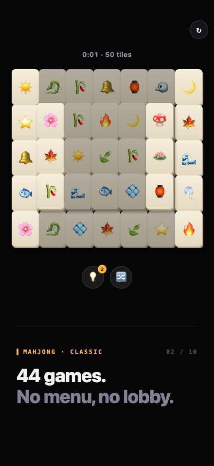 A full Mahjong layout